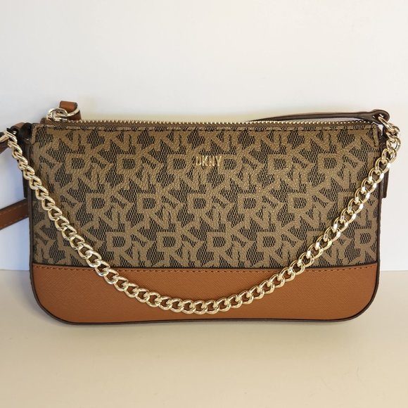 DKNY Brown Bryant Chain Demi Crossbody - NWT - Picture 12 of 12